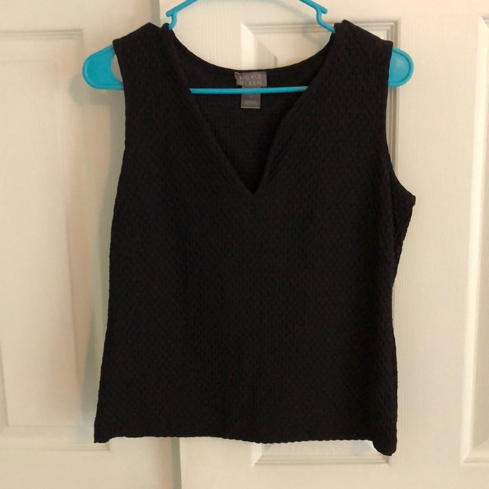 Black sleeveless top